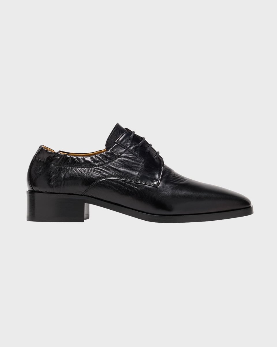 Leather Lace-Up Derby Loafers